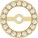 14K Yellow 5.3 mm ID 1/8 CTW Natural Diamond French-Set Earring Jackets