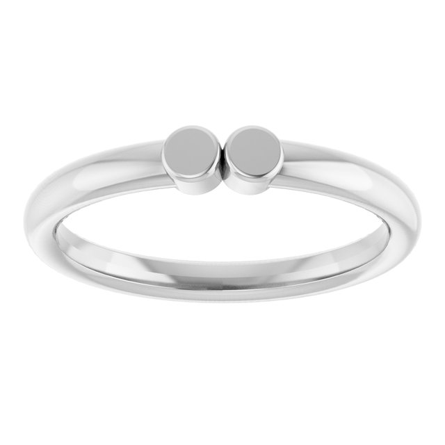 Sterling Silver 2-Circle Engravable Family Ring