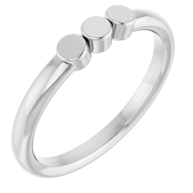 Sterling Silver 3-Circle Engravable Family Ring