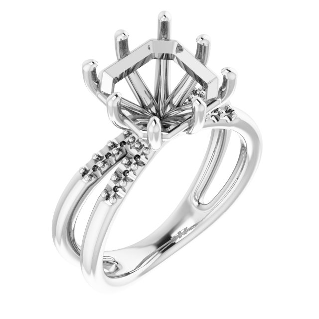 Accented Engagement Ring