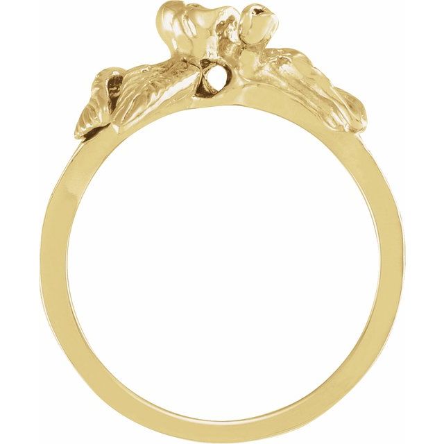 14K Yellow  Floral Ring