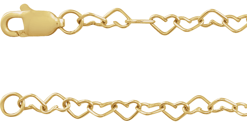 heart chain bracelet