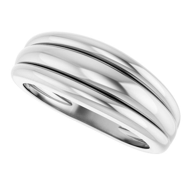Sterling Silver Triple Dome Ring
