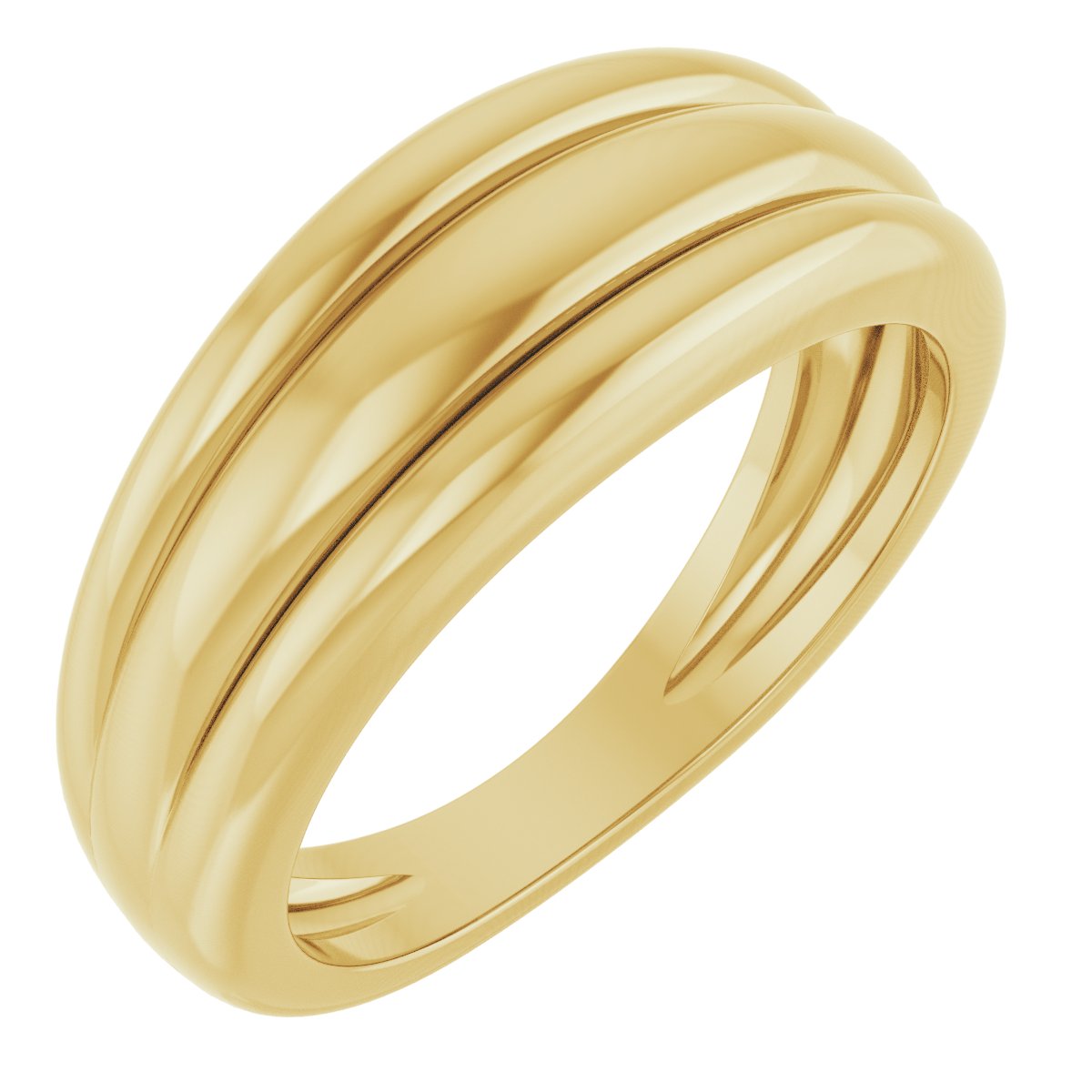 14K Yellow Triple Dome Ring Ref 19541479