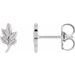 Sterling Silver Right Leaf Earring