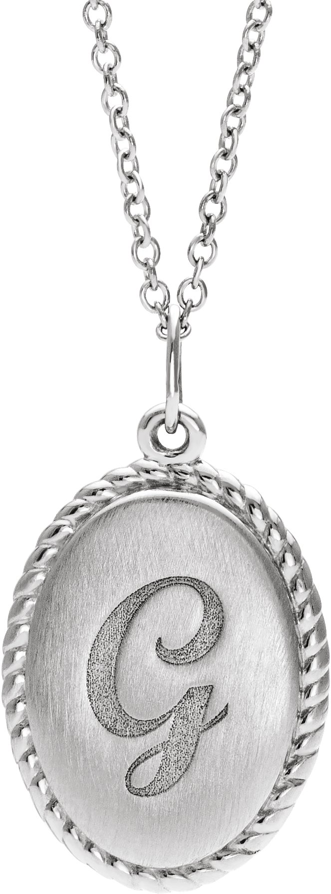 Engravable Oval Necklace
