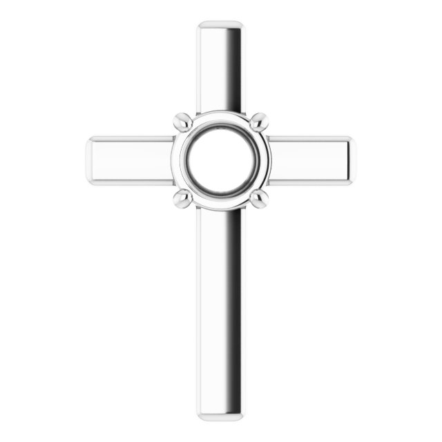 Solitaire Cross Pendant