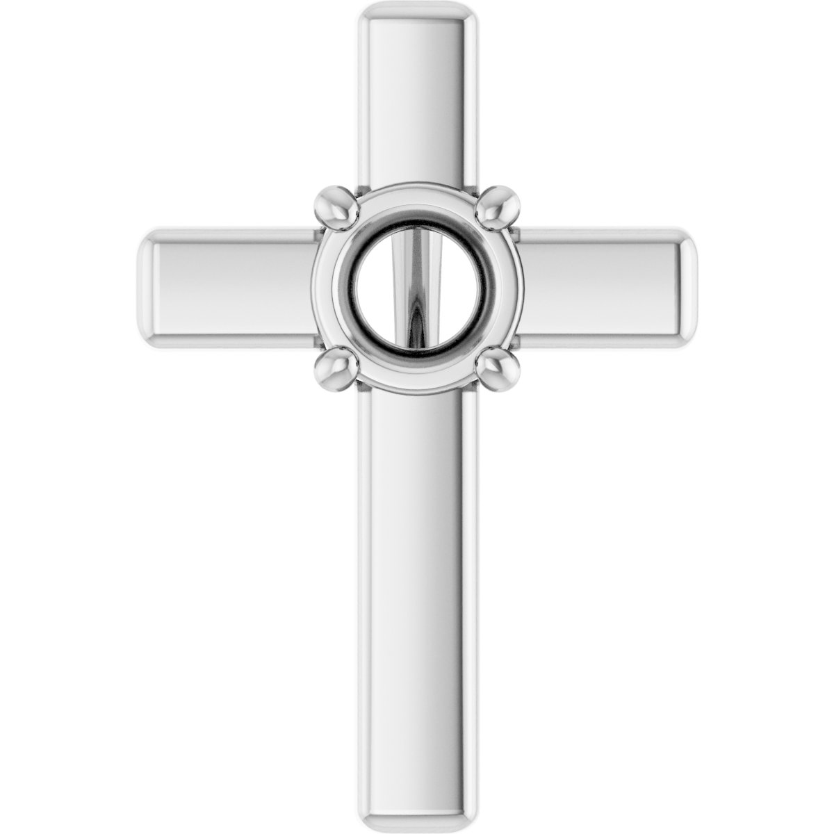 Solitaire Cross Pendant