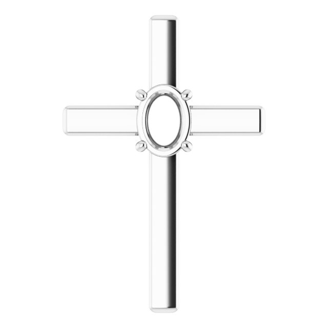 Solitaire Cross Pendant