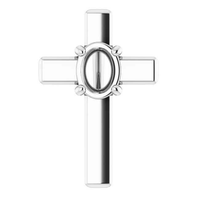 Solitaire Cross Pendant