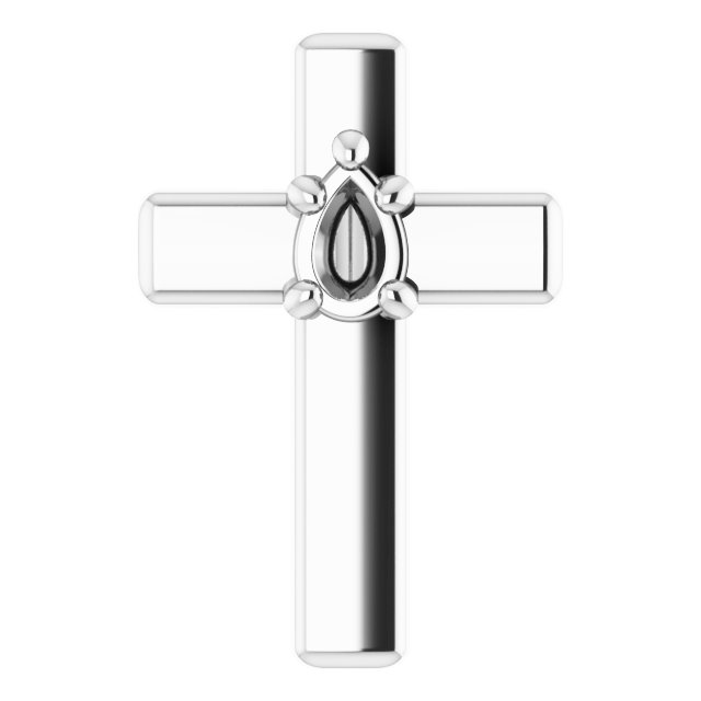 Solitaire Cross Pendant