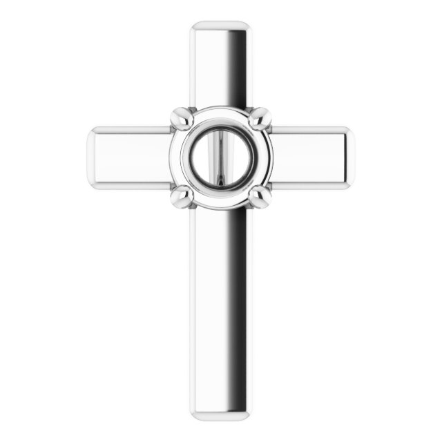 Solitaire Cross Pendant