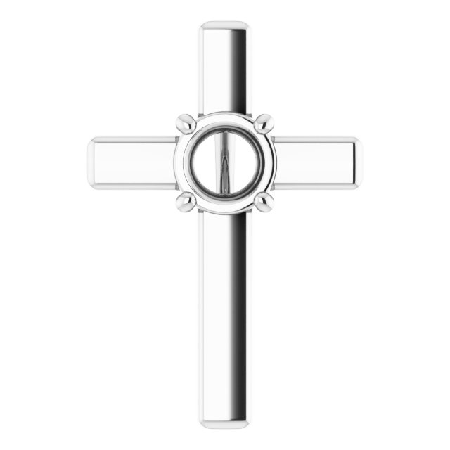 Solitaire Cross Pendant