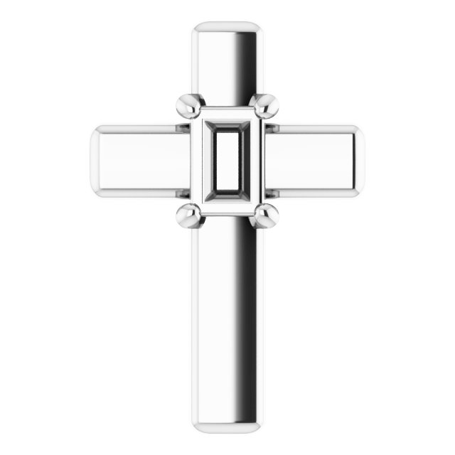 Solitaire Cross Pendant