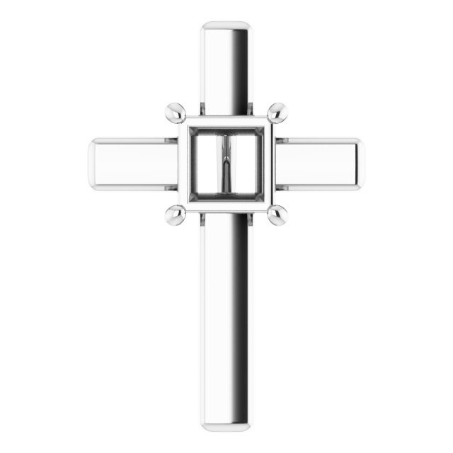 Solitaire Cross Pendant