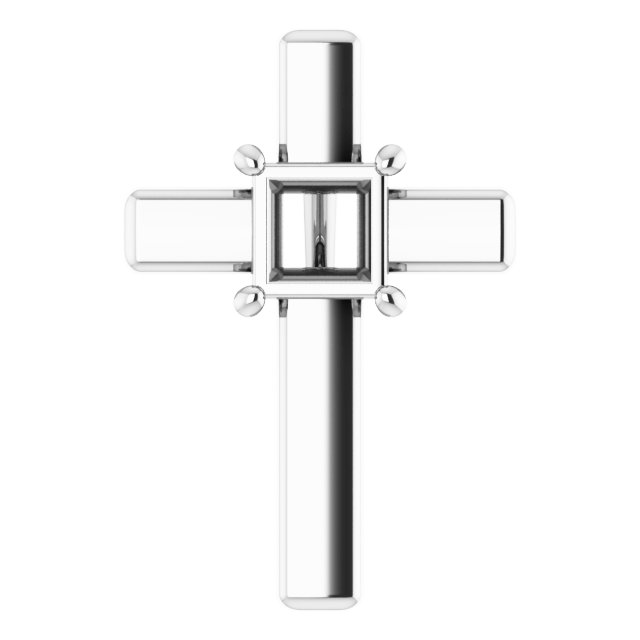 Solitaire Cross Pendant