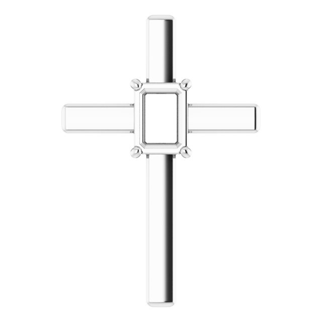 Solitaire Cross Pendant