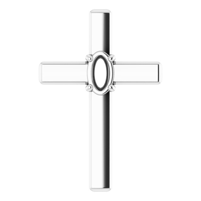 Solitaire Cross Pendant