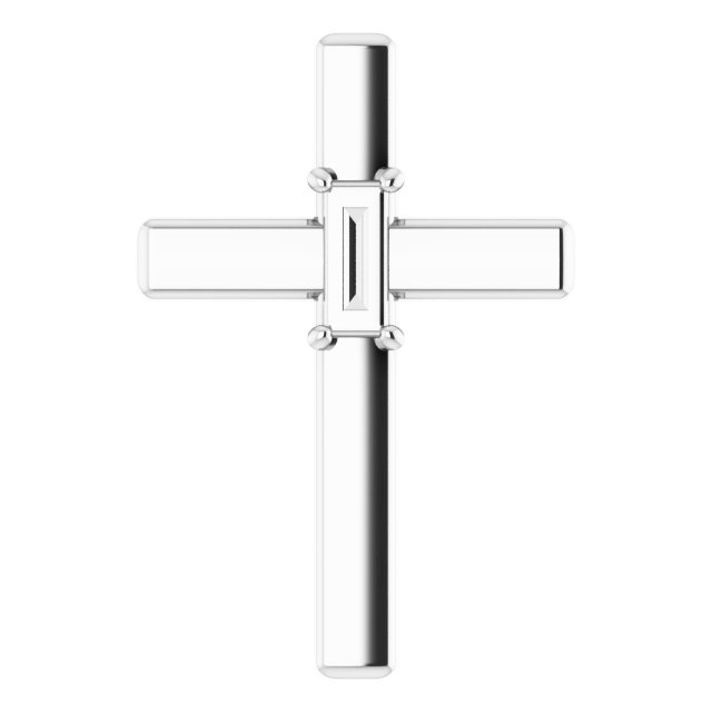 Solitaire Cross Pendant