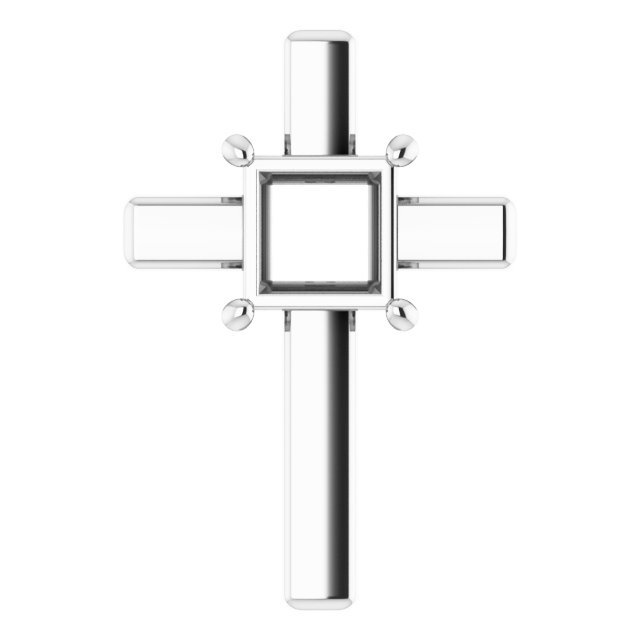 Solitaire Cross Pendant