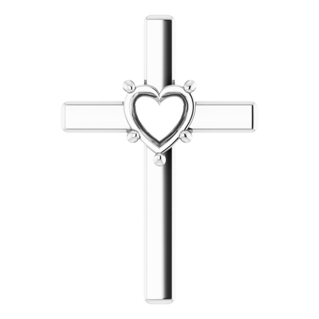 Solitaire Cross Pendant