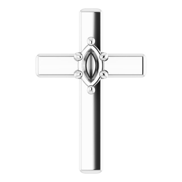 Solitaire Cross Pendant