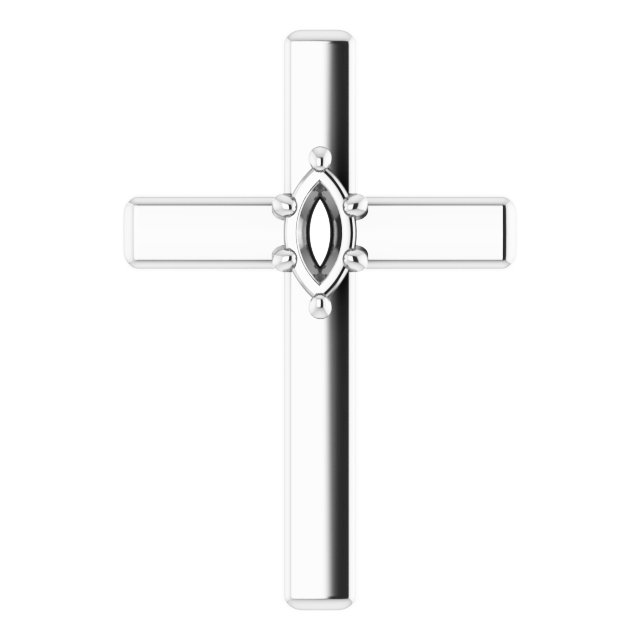 Solitaire Cross Pendant