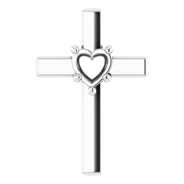 Solitaire Cross Pendant