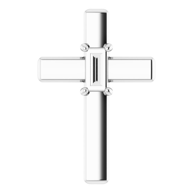 Solitaire Cross Pendant