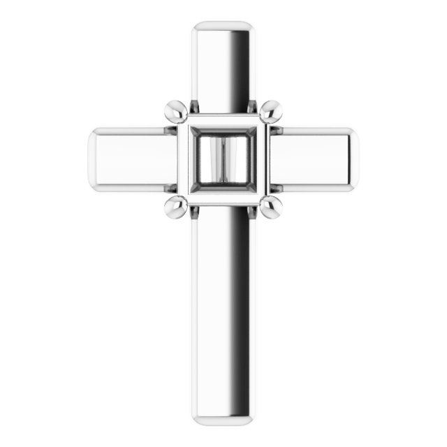Solitaire Cross Pendant