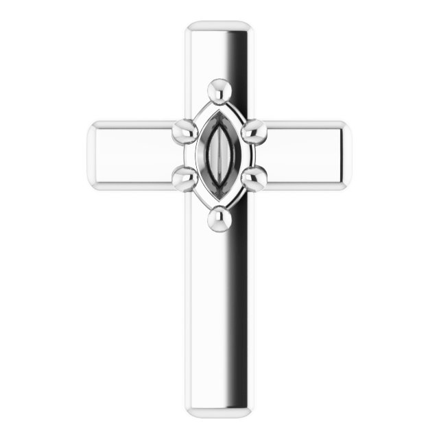 Solitaire Cross Pendant