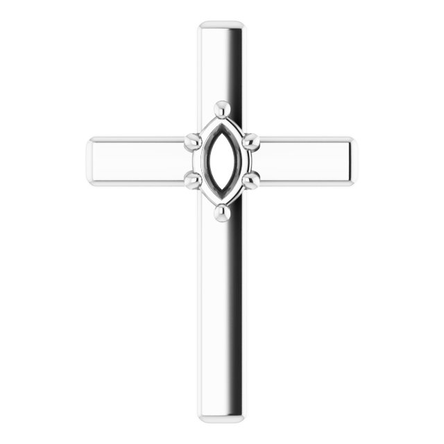 Solitaire Cross Pendant