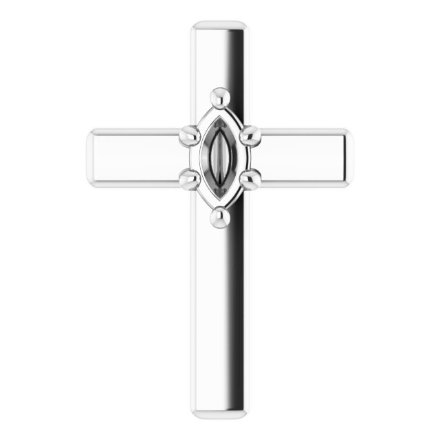 Solitaire Cross Pendant