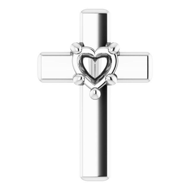 Solitaire Cross Pendant