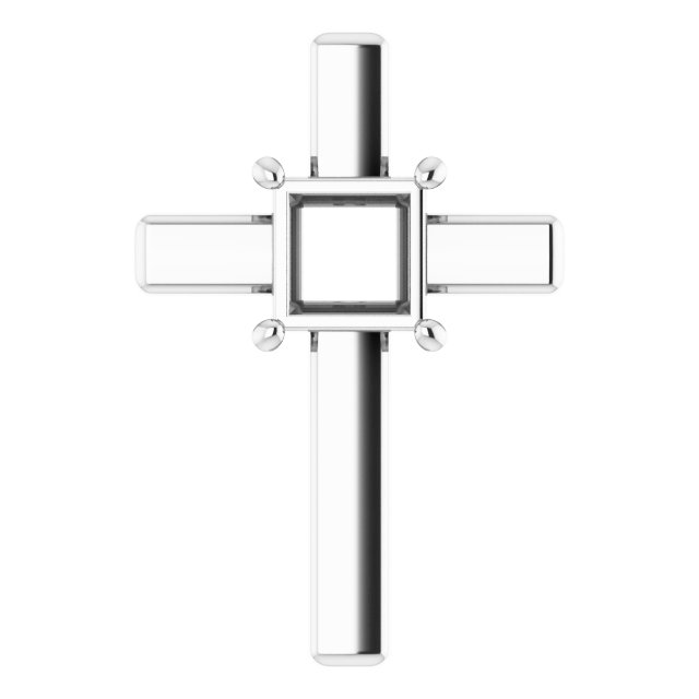 Solitaire Cross Pendant