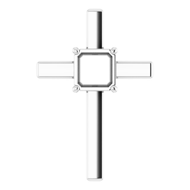 Solitaire Cross Pendant