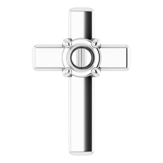 Solitaire Cross Pendant