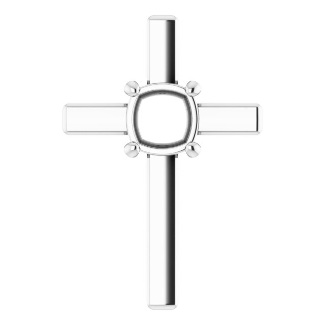 Solitaire Cross Pendant