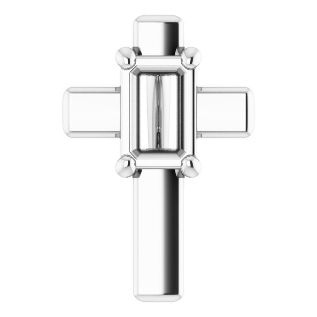 Solitaire Cross Pendant