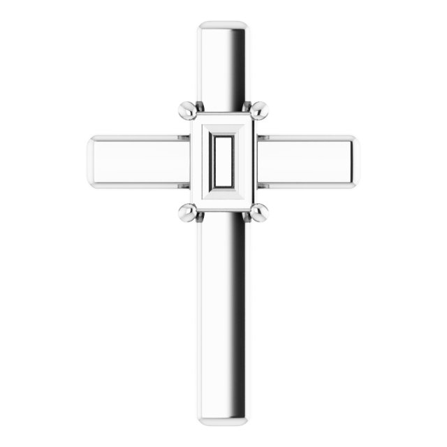 Solitaire Cross Pendant