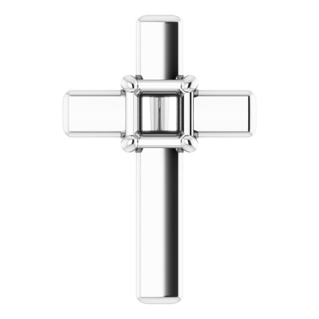 Solitaire Cross Pendant