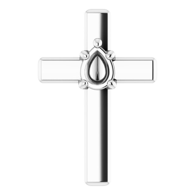 Solitaire Cross Pendant