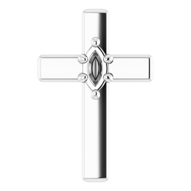 Solitaire Cross Pendant