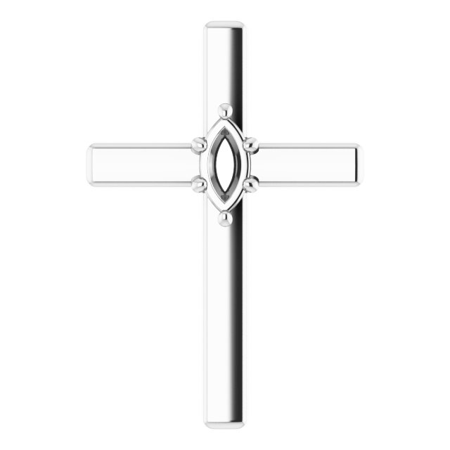 Solitaire Cross Pendant