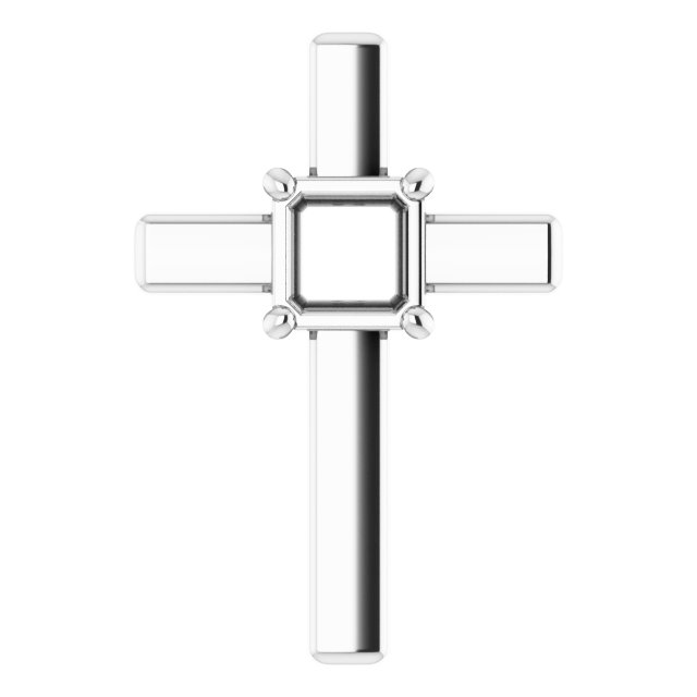 Solitaire Cross Pendant