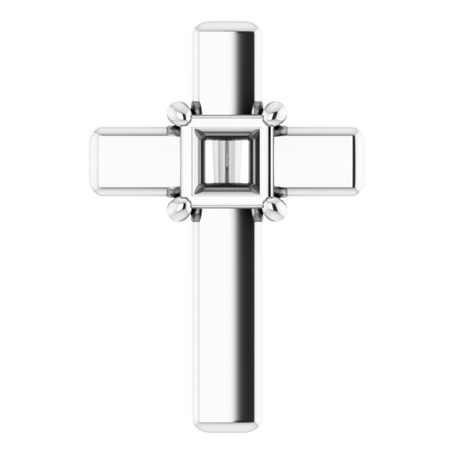Solitaire Cross Pendant