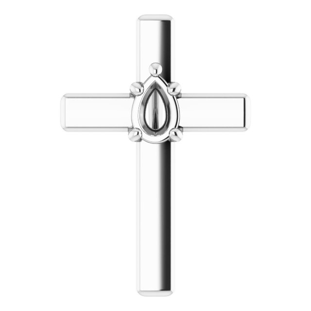 Solitaire Cross Pendant