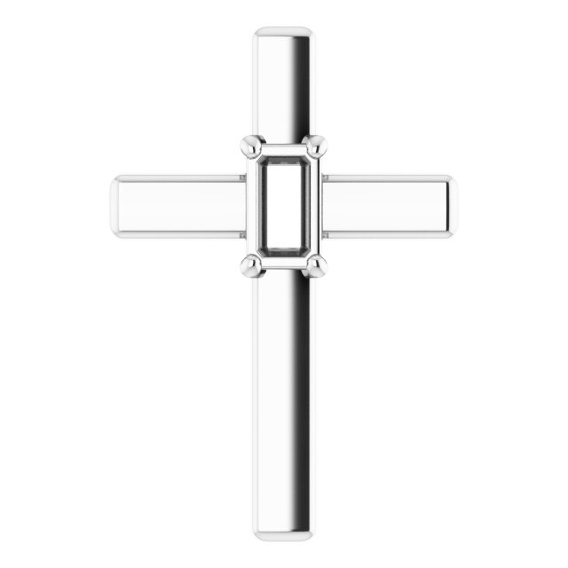 Solitaire Cross Pendant