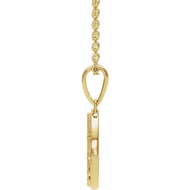 14K Yellow Floral 16-18 Necklace
