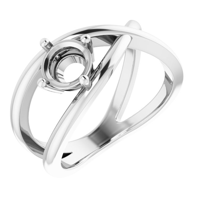 Solitaire Criss-Cross Ring